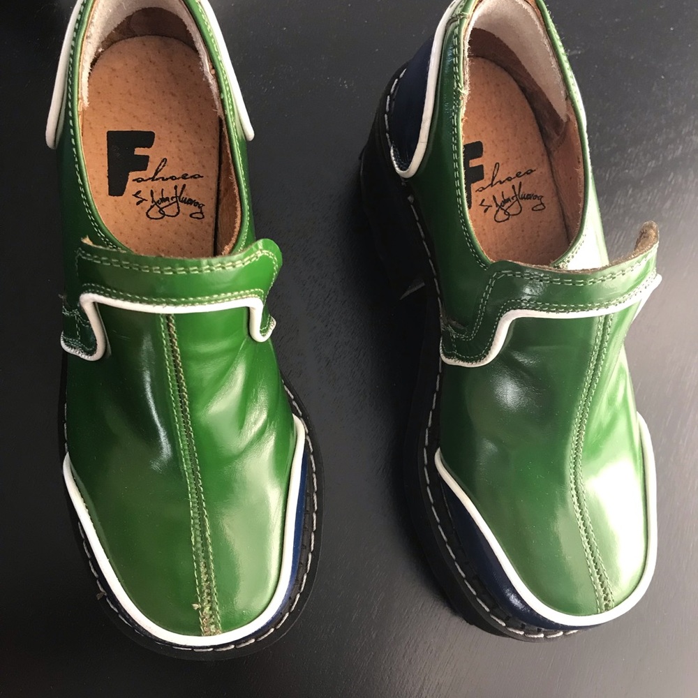 Women’s size 5 John Fluevog  platforms. Brand new, never worn.